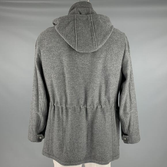 BRUNELLO CUCINELLI Size 46 Grey Cashmere Zip Snaps Jacket - Picture 4 of 12